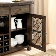 Paulina Rustic Walnut/Espresso Dining Table - CM3465T