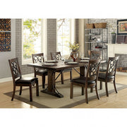 Paulina Rustic Walnut/Espresso Dining Table - CM3465T