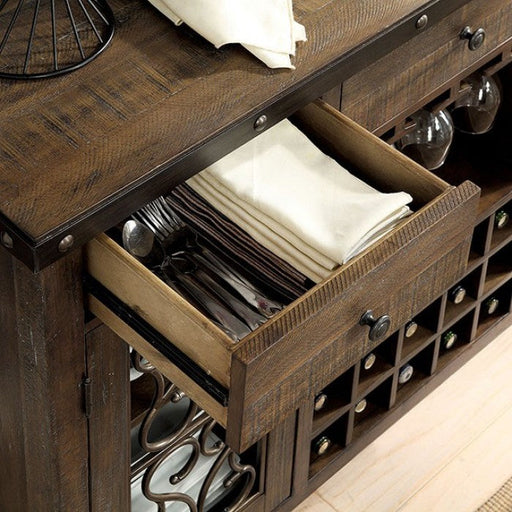 Paulina Rustic Walnut Server - CM3465SV