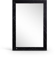 Pavia Genuine Marble Frame Mirror in Black - 66086Black-M