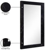 Pavia Genuine Marble Frame Mirror in Black - 66086Black-M