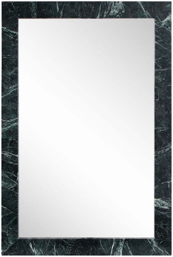Pavia Genuine Marble Frame Mirror in Green - 66086Green-M