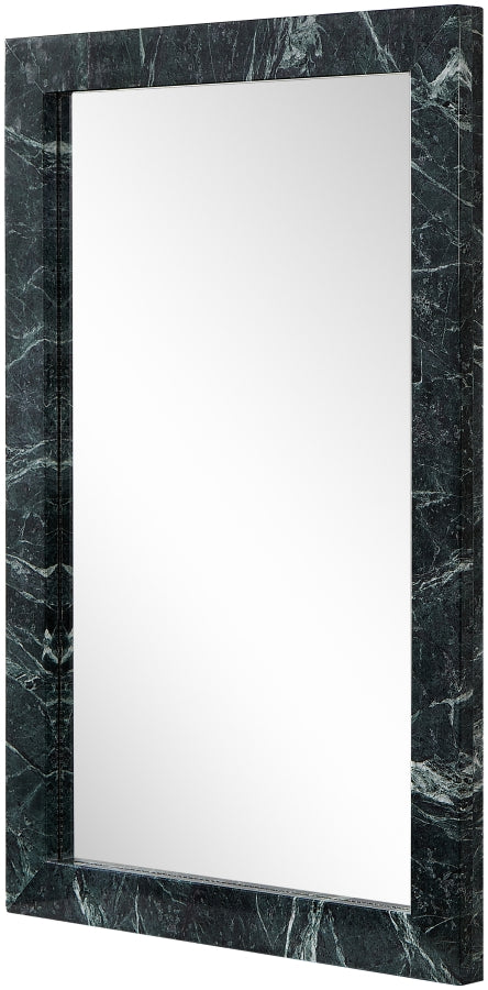 Pavia Genuine Marble Frame Mirror in Green - 66086Green-M