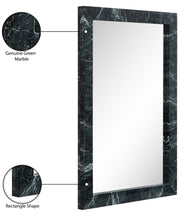 Pavia Genuine Marble Frame Mirror in Green - 66086Green-M