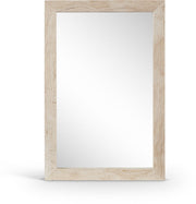 Pavia Genuine Travertine Frame Mirror in Natural - 66087Travertine-M