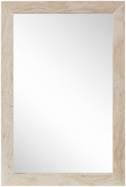 Pavia Genuine Travertine Frame Mirror in Natural - 66087Travertine-M