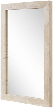 Pavia Genuine Travertine Frame Mirror in Natural - 66087Travertine-M