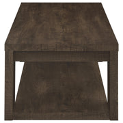 Pavone 2-Piece Coffee and End Table Set with Open Shelves Dark Rustic Mango - 706628-S2
