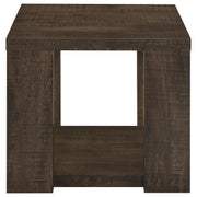 Pavone 2-Piece Coffee and End Table Set with Open Shelves Dark Rustic Mango - 706628-S2