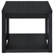 Pavone 2-Piece Transitional Coffee and End Table Set with Shelves Black - 706638-S2