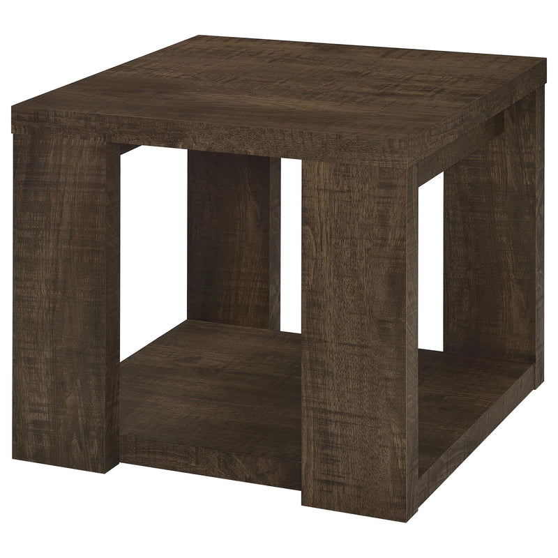 Pavone 3-Piece Coffee and End Table Set with Open Shelves Dark Rustic Mango - 706628-S3
