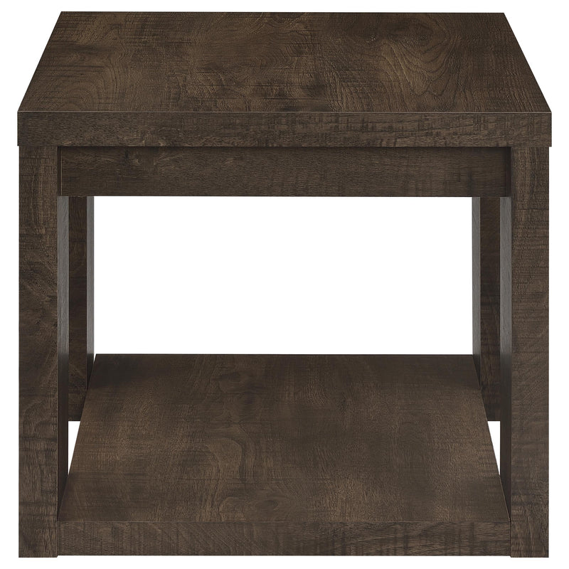Pavone 3-Piece Coffee and End Table Set with Open Shelves Dark Rustic Mango - 706628-S3
