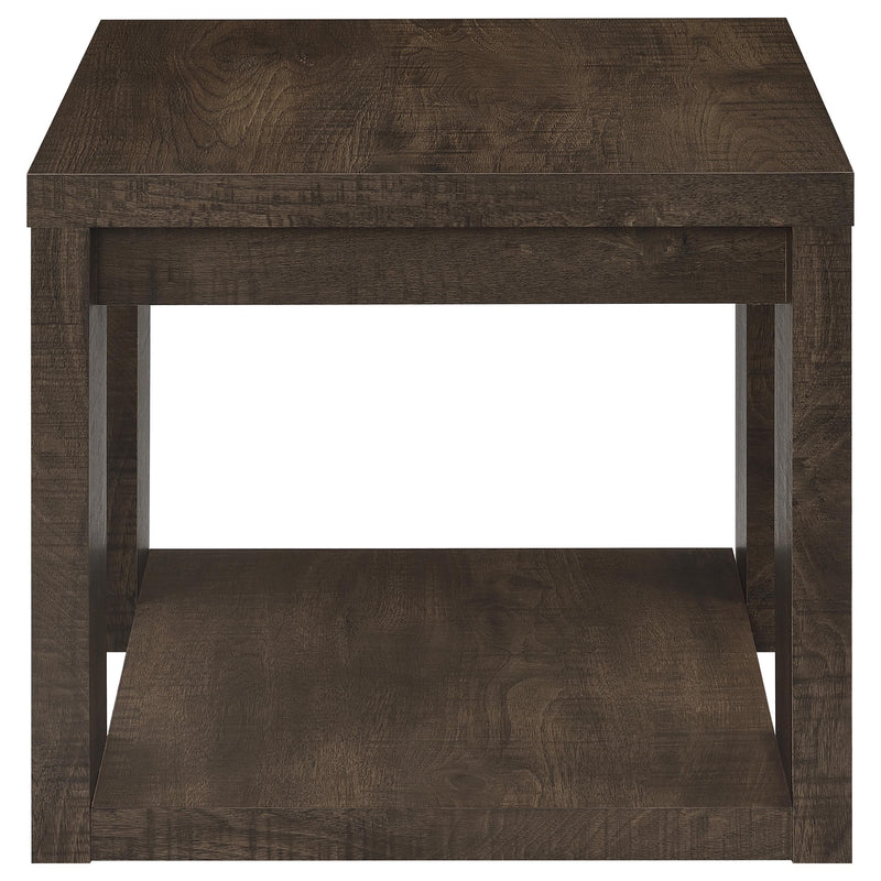 Pavone 3-Piece Coffee and End Table Set with Open Shelves Dark Rustic Mango - 706628-S3