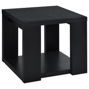Pavone 3-Piece Transitional Coffee and End Table Set with Shelves Black - 706638-S3
