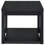 Pavone 3-Piece Transitional Coffee and End Table Set with Shelves Black - 706638-S3