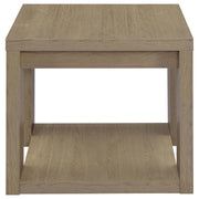 Pavone 3-Piece Transitional Coffee and End Table Set with Shelves Latte - 706648-S3