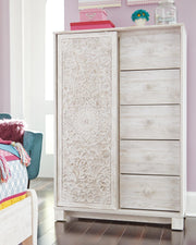 Paxberry Whitewash Full Panel Bed, Chest and Nightstand - B181B22