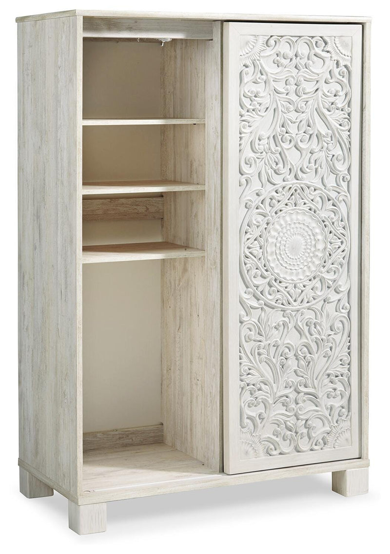 Paxberry Whitewash Full Panel Bed, Chest and Nightstand - B181B22