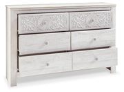 Paxberry Whitewash Full Panel Bed, Dresser and Nightstand - B181B23