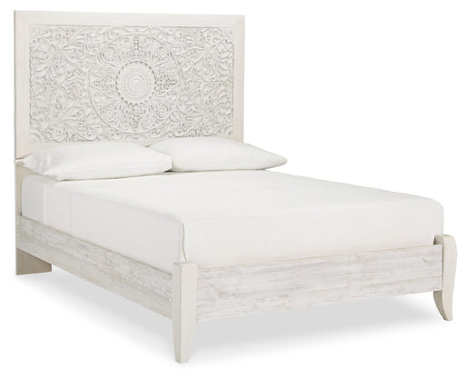 Paxberry Whitewash Full Panel Bed, Dresser, Mirror and Chest - B181B17