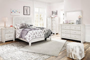 Paxberry Whitewash Full Panel Bed, Dresser, Mirror and Chest - B181B17