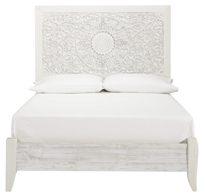 Paxberry Whitewash Full Panel Bed - Gate FurnitureFull Bed