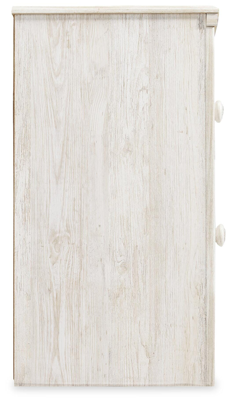 Paxberry Whitewash Queen Panel Bed, Chest and Nightstand - B181B28
