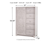 Paxberry Whitewash Queen Panel Bed, Chest and Nightstand - B181B28