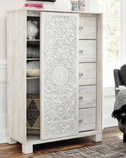 Paxberry Whitewash Queen Panel Bed, Chest and Nightstand - B181B28