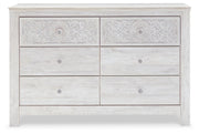 Paxberry Whitewash Queen Panel Bed, Dresser and Chest - B181B34