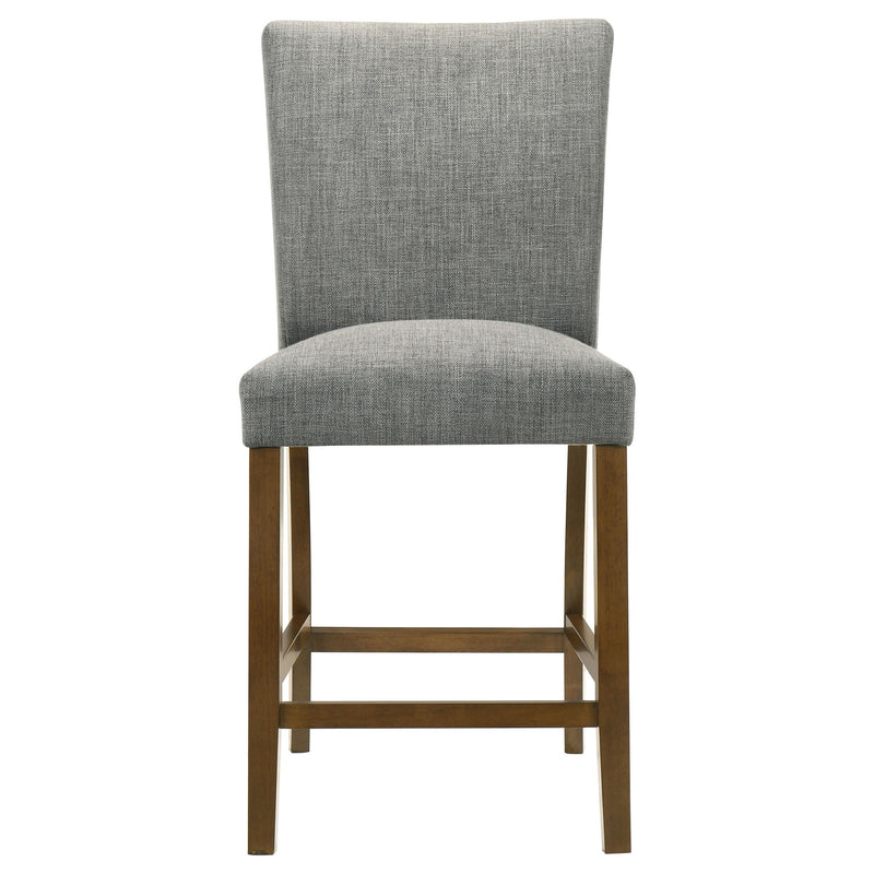 Paxton 5-piece Round Glass Top Counter Height Dining Set Grey - 122178-S5GRY