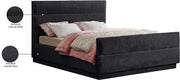 Paxton Chenille Fabric Full Bed (3 Boxes) Black - PaxtonBlack-F