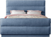Paxton Chenille Fabric King Bed (3 Boxes) Light Blue - Gate FurnitureKing Bed