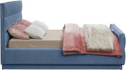 Paxton Chenille Fabric Queen Bed (3 Boxes) Light Blue - Gate FurnitureQueen Bed
