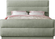 Paxton Chenille Fabric Queen Bed (3 Boxes) Mint - Gate FurnitureQueen Bed