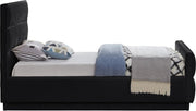Paxton Chenille Fabric Twin Bed (3 Boxes) Black - Gate FurnitureTwin Bed