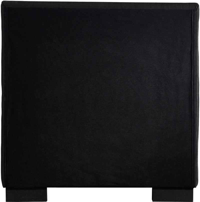 Paxton Chenille Fabric Twin Bed (3 Boxes) Black - Gate FurnitureTwin Bed