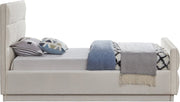 Paxton Chenille Fabric Twin Bed (3 Boxes) Cream - Gate FurnitureTwin Bed