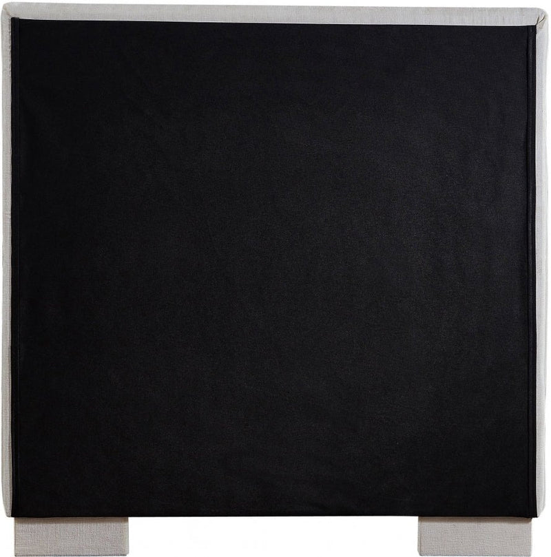 Paxton Chenille Fabric Twin Bed (3 Boxes) Cream - Gate FurnitureTwin Bed