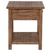 Payne 1-drawer Wood End Table with Shelf Distressed Brown - 710547