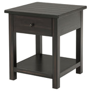 Payne 1-drawer Wood End Table with Shelf Distressed Java - 710567