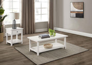 Payne 2-piece Coffee and 1-drawer End Table Set White - 710558-S2