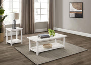 Payne 2-piece Coffee and End Table Set Distressed White - 710558-S2A