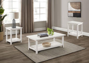 Payne 3-piece Coffee and End Table Set Distressed White - 710558-S3A