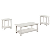 Payne 3-piece Coffee and End Table Set Distressed White - 710558-S3A