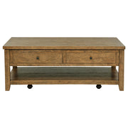 Payne 48-inch Mobile Lift Top Coffee Table Distressed Brown - 710545
