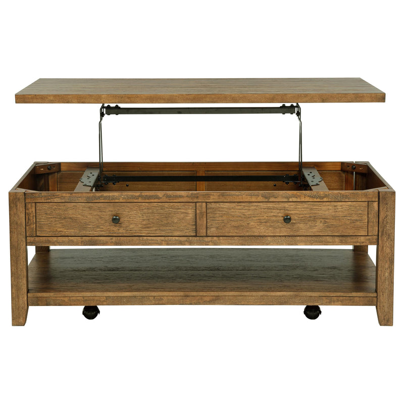 Payne 48-inch Mobile Lift Top Coffee Table Distressed Brown - 710545