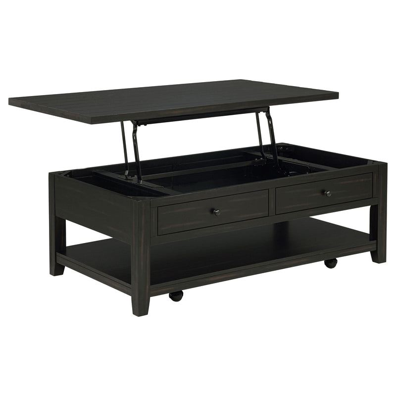 Payne 48-inch Mobile Lift Top Coffee Table Distressed Java - 710565