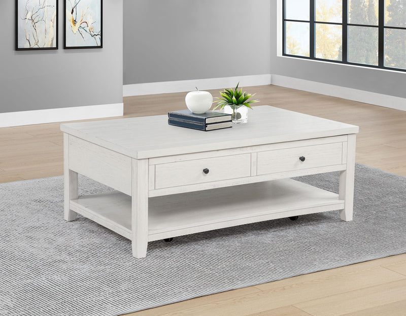 Payne 48-inch Mobile Lift Top Coffee Table Distressed White - 710555