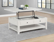 Payne 48-inch Mobile Lift Top Coffee Table Distressed White - 710555